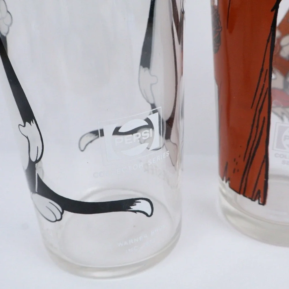 2‎ VTG 1976 Pepsi Sylvester & Tweety Collector Series Drinking Glassware